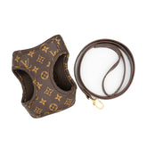 Chewy Vuitton - Harness & Leash Black Set